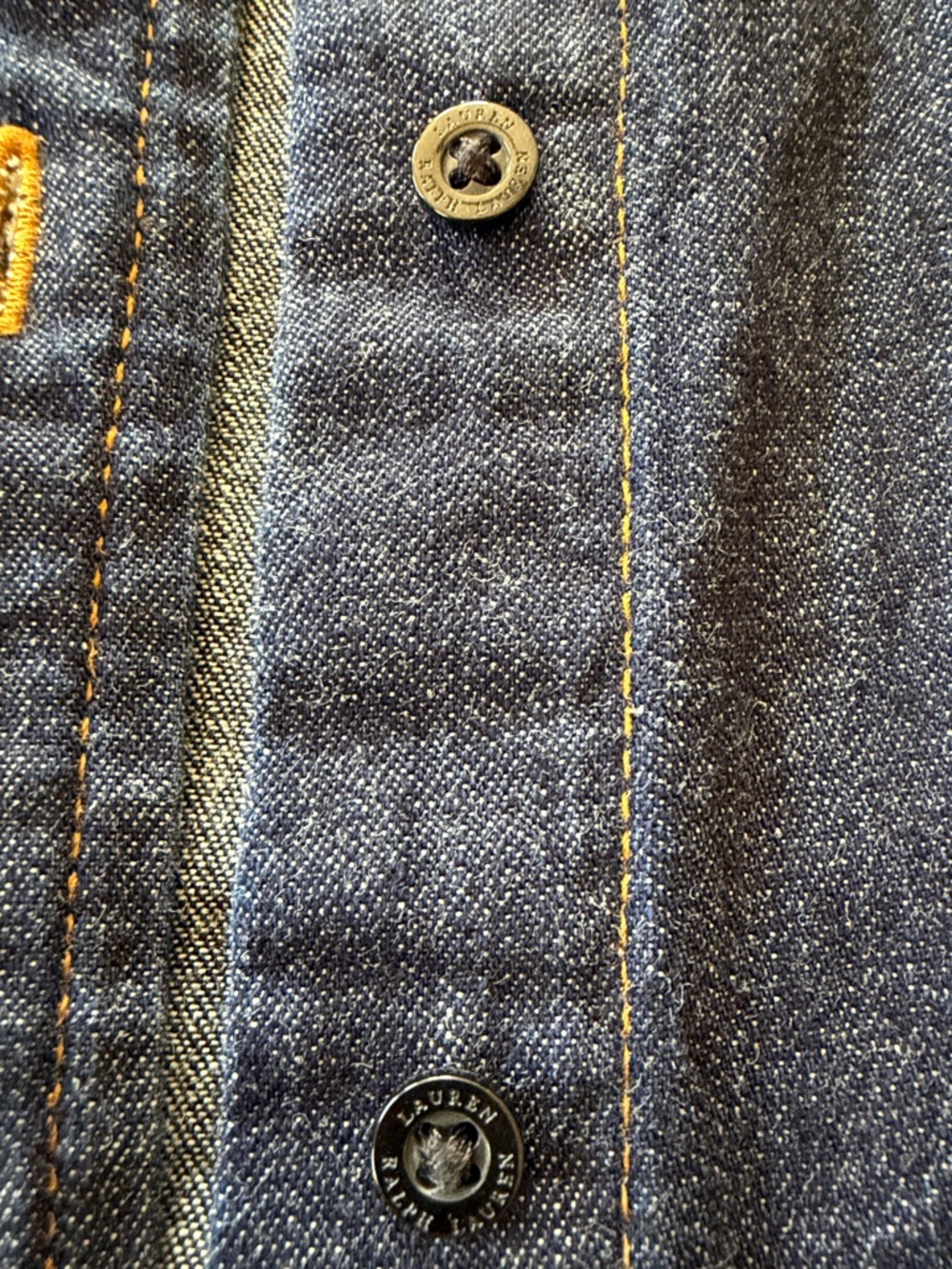 Ralph Lauren Black Label Indigo Denim Button-Up Shirt - Picture 3 of 5